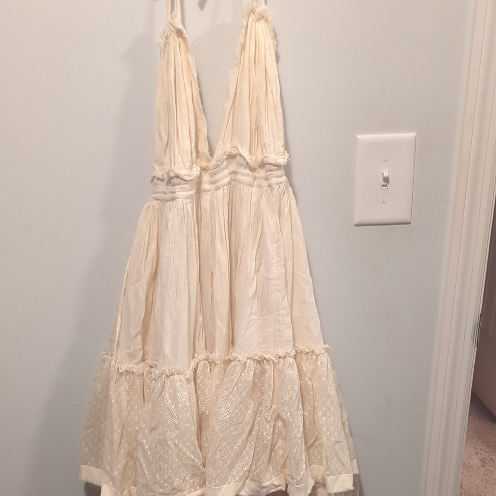 Cream Sleeveless Dress